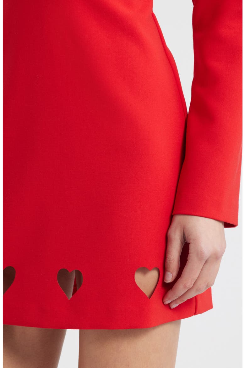 Leva Long Sleeve Cocktail Dress, Alternate, color, SCARLET