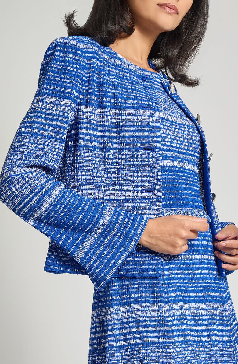 Misook Mélange Tweed Knit Jacket, Alternate, color, 