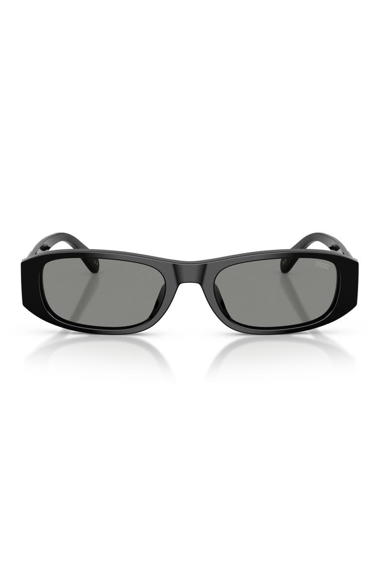DL2019U 54mm Rectangular Sunglasses, Main, color, BLACK / GREY