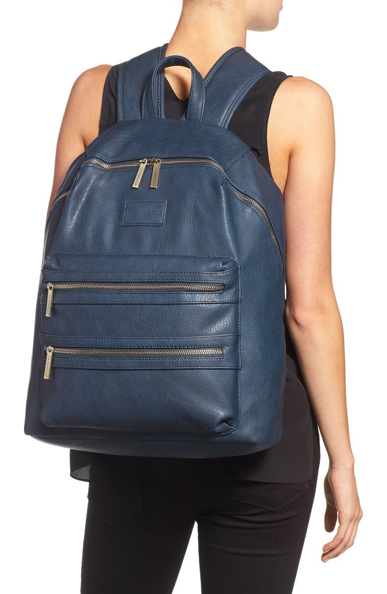 The Honest Company 'City' Faux Leather Diaper Backpack, Alternate, color,