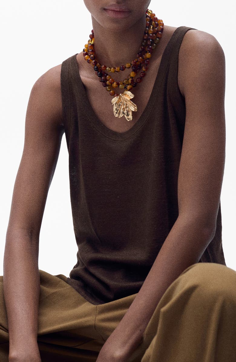 MANGO Linen Tank, Main, color, 