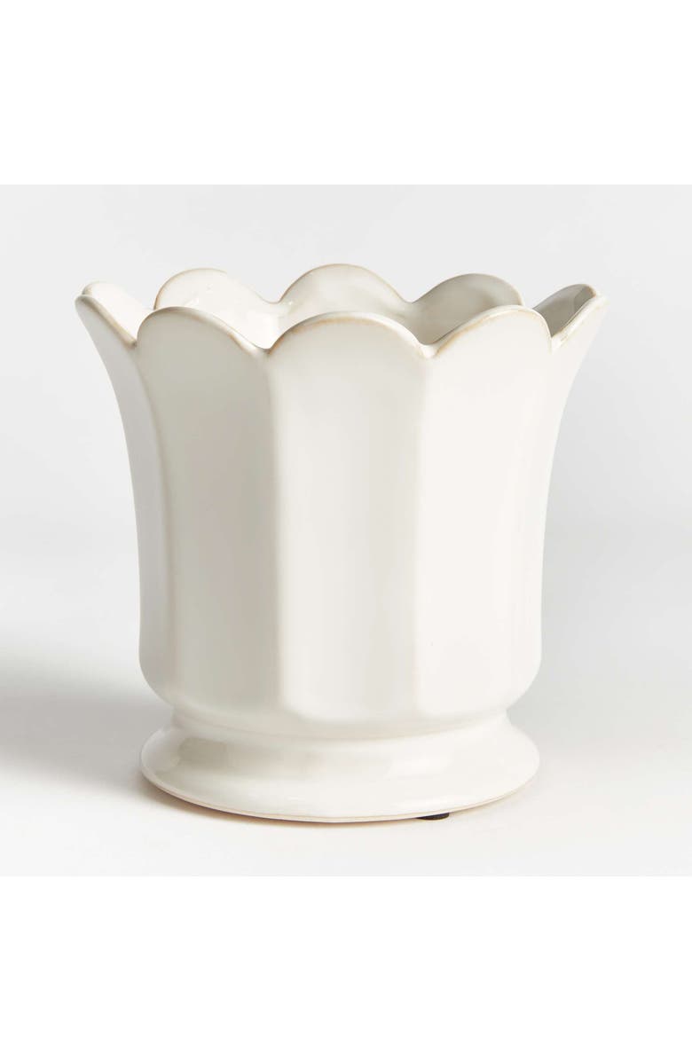 Napa Home & Garden Maline Footed  Pot, Alternate, color, White