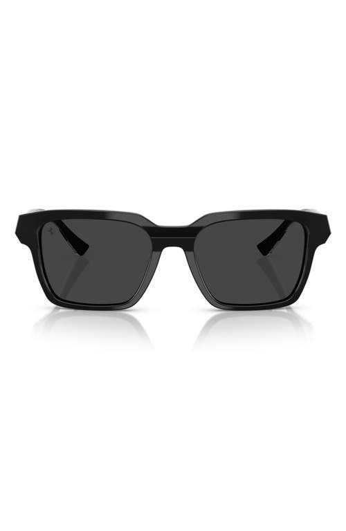 Scuderia Ferrari 55mm Polarized Square Sunglasses In Black