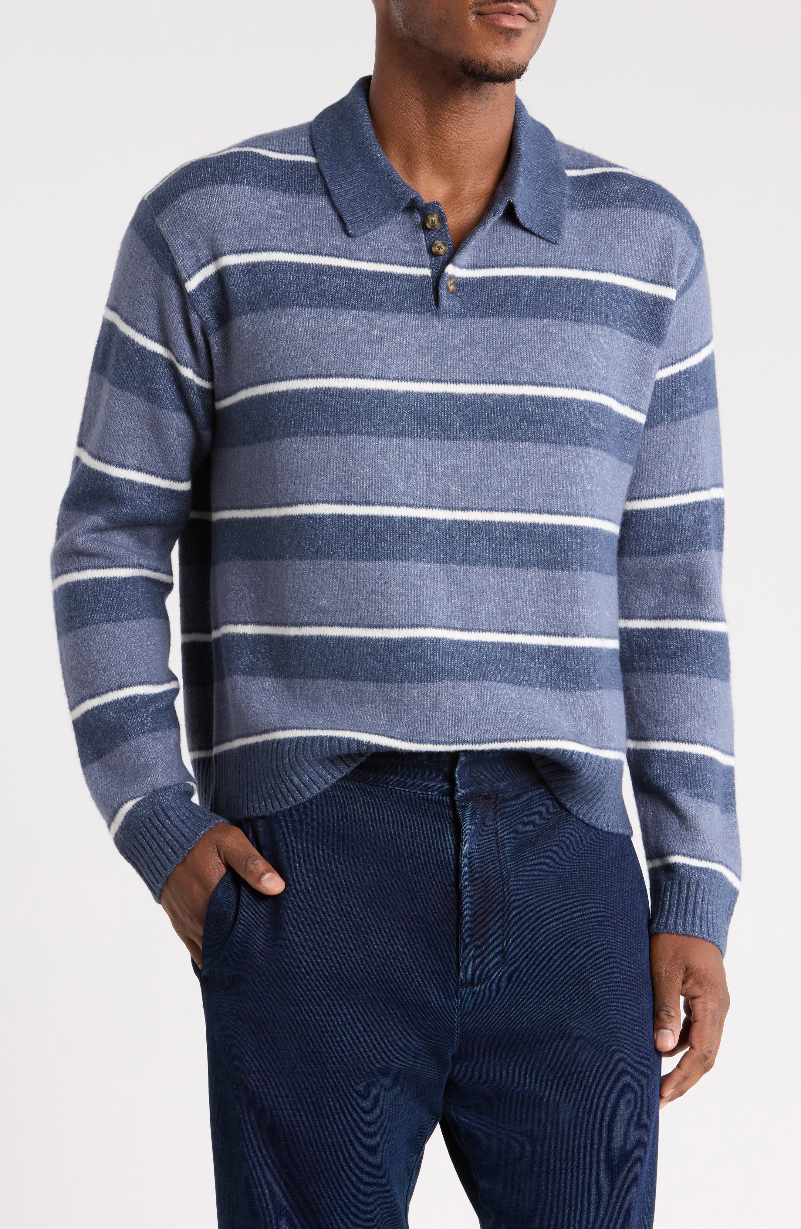selected NAVY CLIVE STRIPE