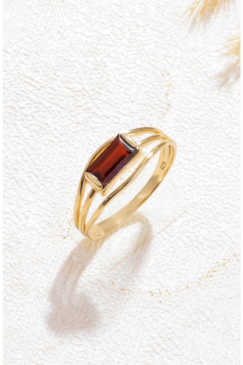 Semiprecious Stone Ring, Alternate, color, RED