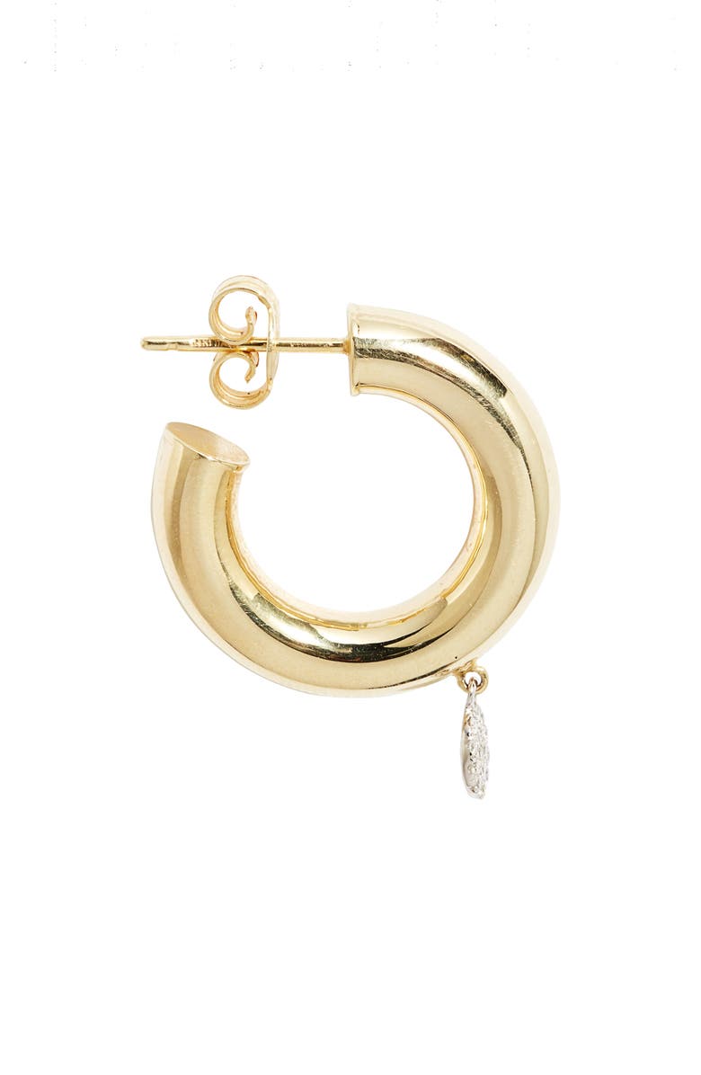 Meira T Diamond Disc Hoop Drop Earrings, Alternate, color, Yellow
