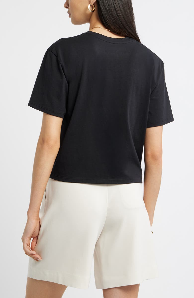 Nordstrom Relaxed Fit Pima Cotton Crewneck T-Shirt, Alternate, color, Black