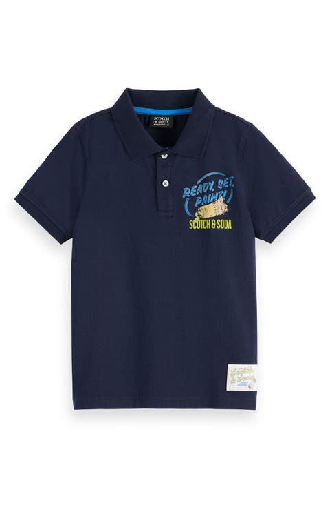 Kids' Art Cotton Graphic Polo (Big Kid)