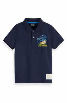 Scotch & Soda Kids' Art Cotton Graphic Polo
