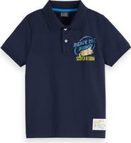 Scotch & Soda Kids' Art Cotton Graphic Polo