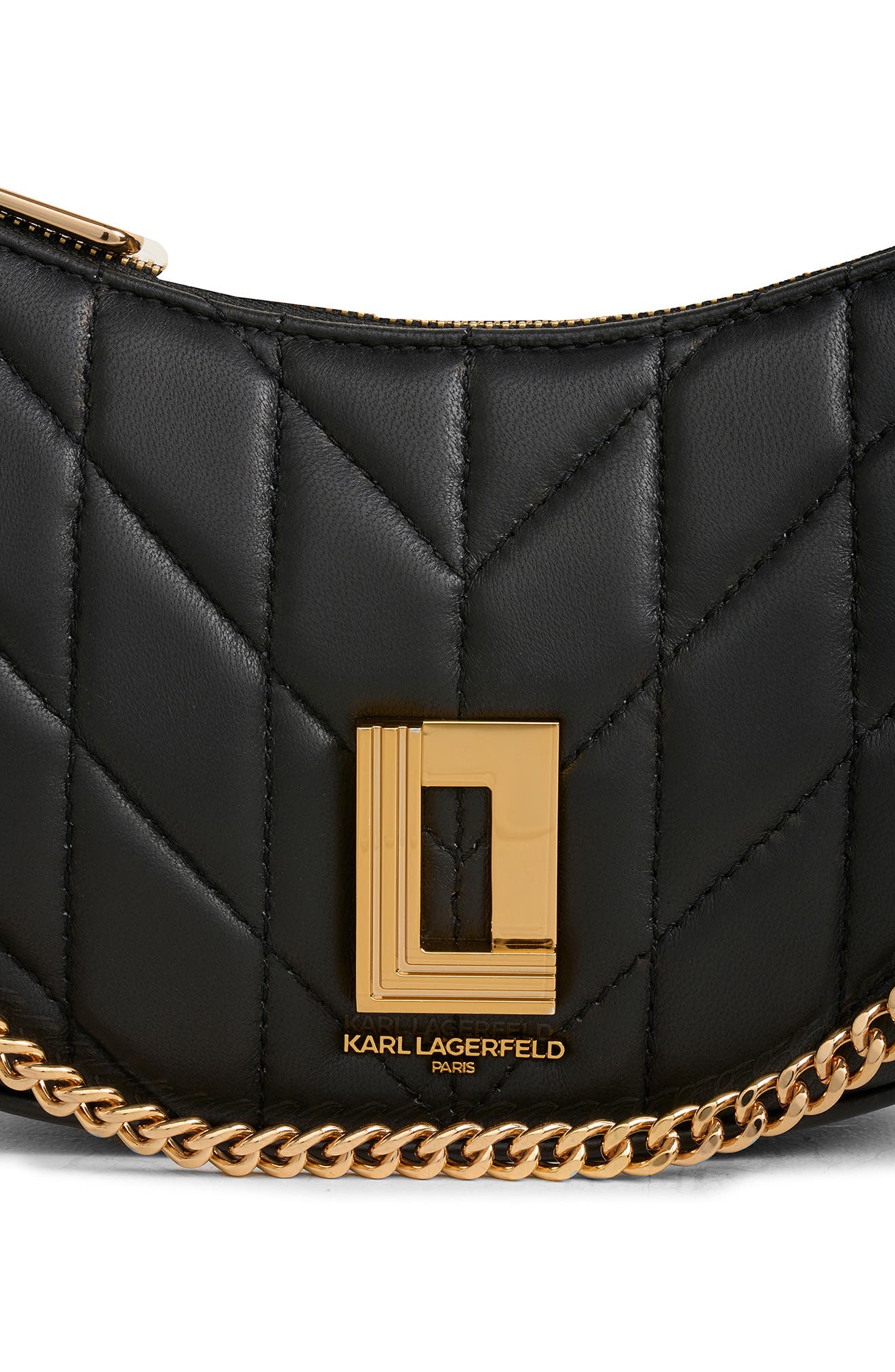 Lafayette Demi Bag, Alternate, color, BLACK/ GOLD