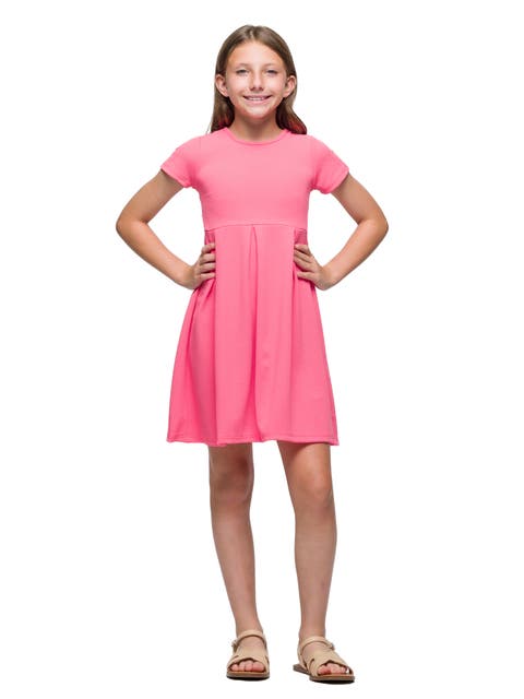 Short Sleeve Pleated Party Dress