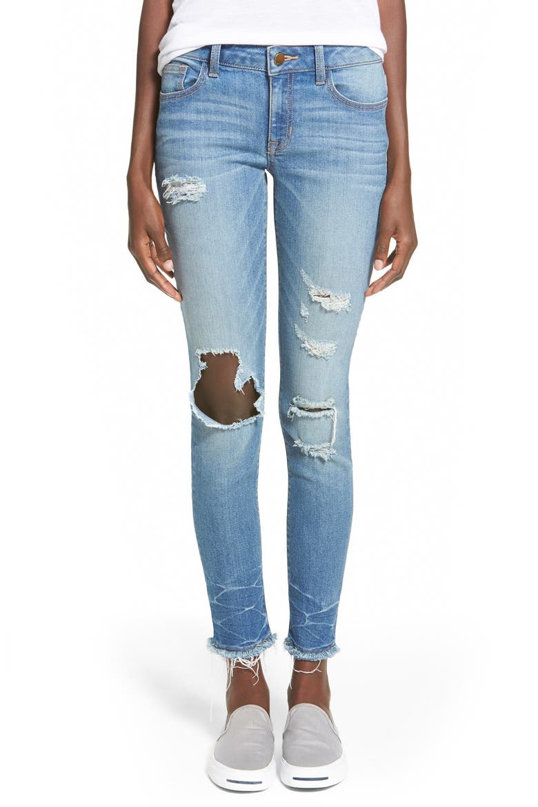Destroyed Skinny Jeans, Main, color, LUCKY BAMBOO