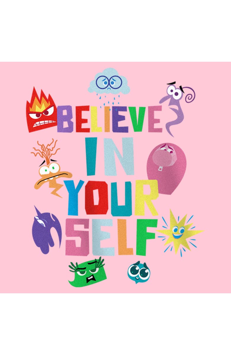Inside Out 2 Girl's Inside Out 2 Believe In Your Self  Graphic T-Shirt, Alternate, color, Light Pink