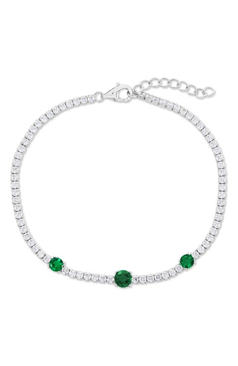 Round Cubic Zirconia Tennis Bracelet