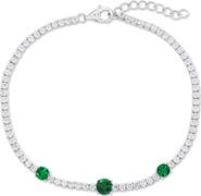 SIMONA Round Cubic Zirconia Tennis Bracelet
