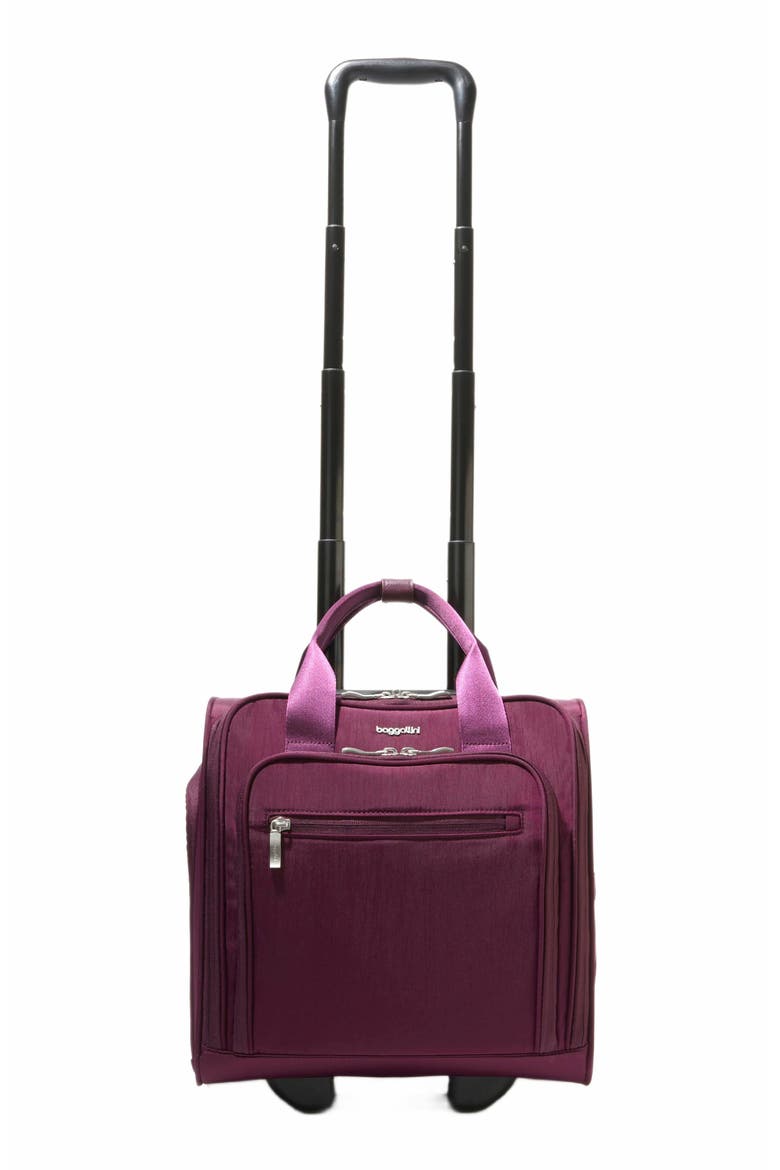 2 Wheel Underseater Carry-On Suitcase, Main, color, Mulberry