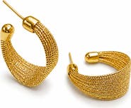 LA MENO Mesh Hoop Earrings
