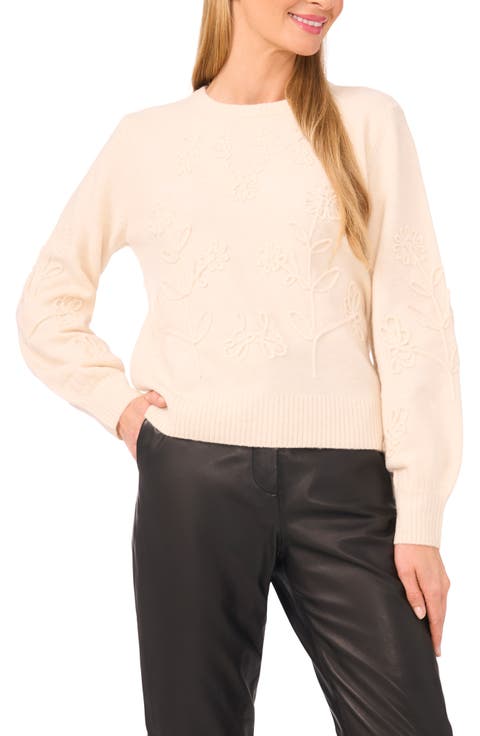 Embroidered Floral Sweater