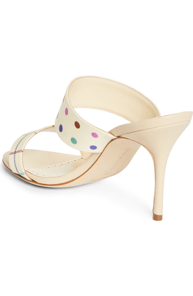 Manolo Blahnik Ralotapla Slide Sandal, Alternate, color, Dark Cream