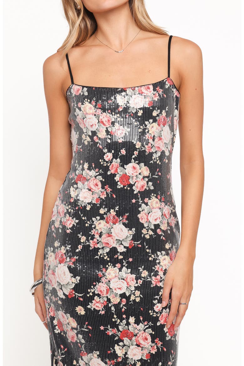 Everlee Floral Sequin Maxi Dress, Alternate, color, FLORAL SEQUIN