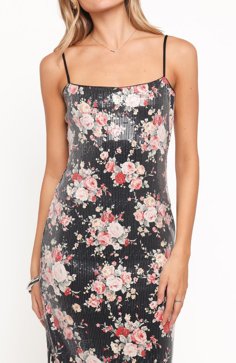 Petal & Pup Everlee Floral Sequin Maxi Dress, Alternate, color, Floral Sequin