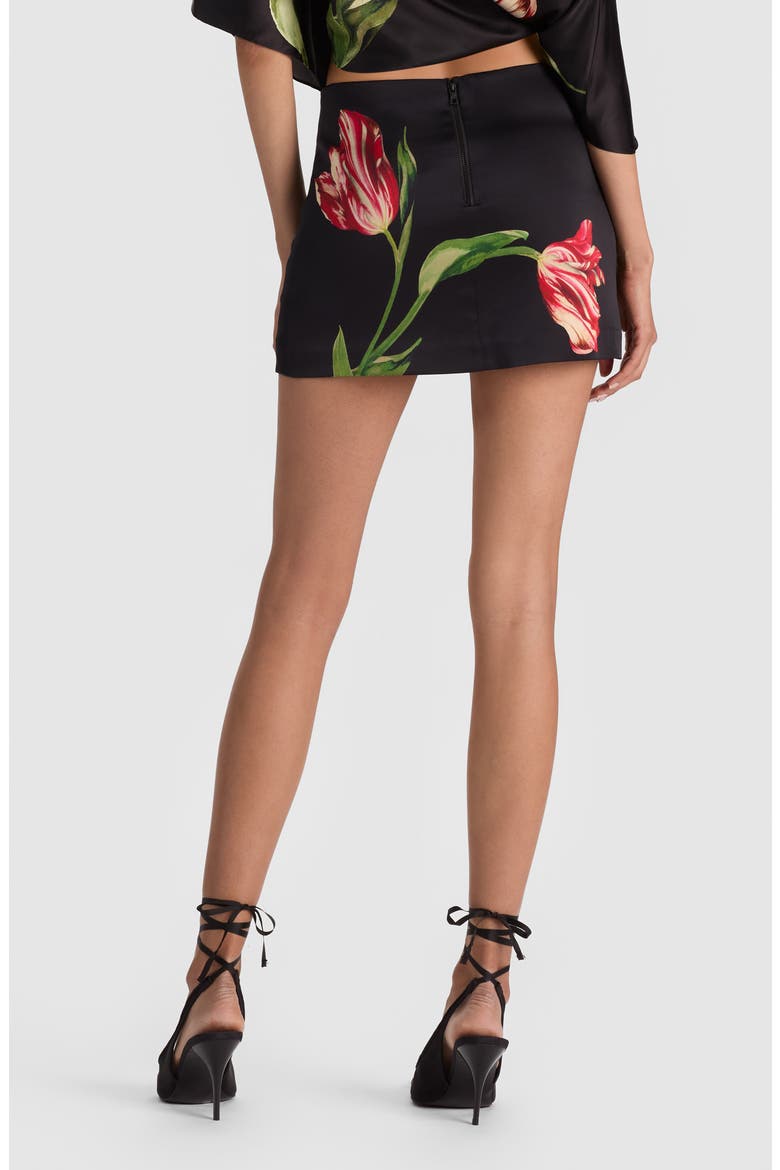 Rubi Micro Miniskirt, Alternate, color, SOFT TULIP BLACK