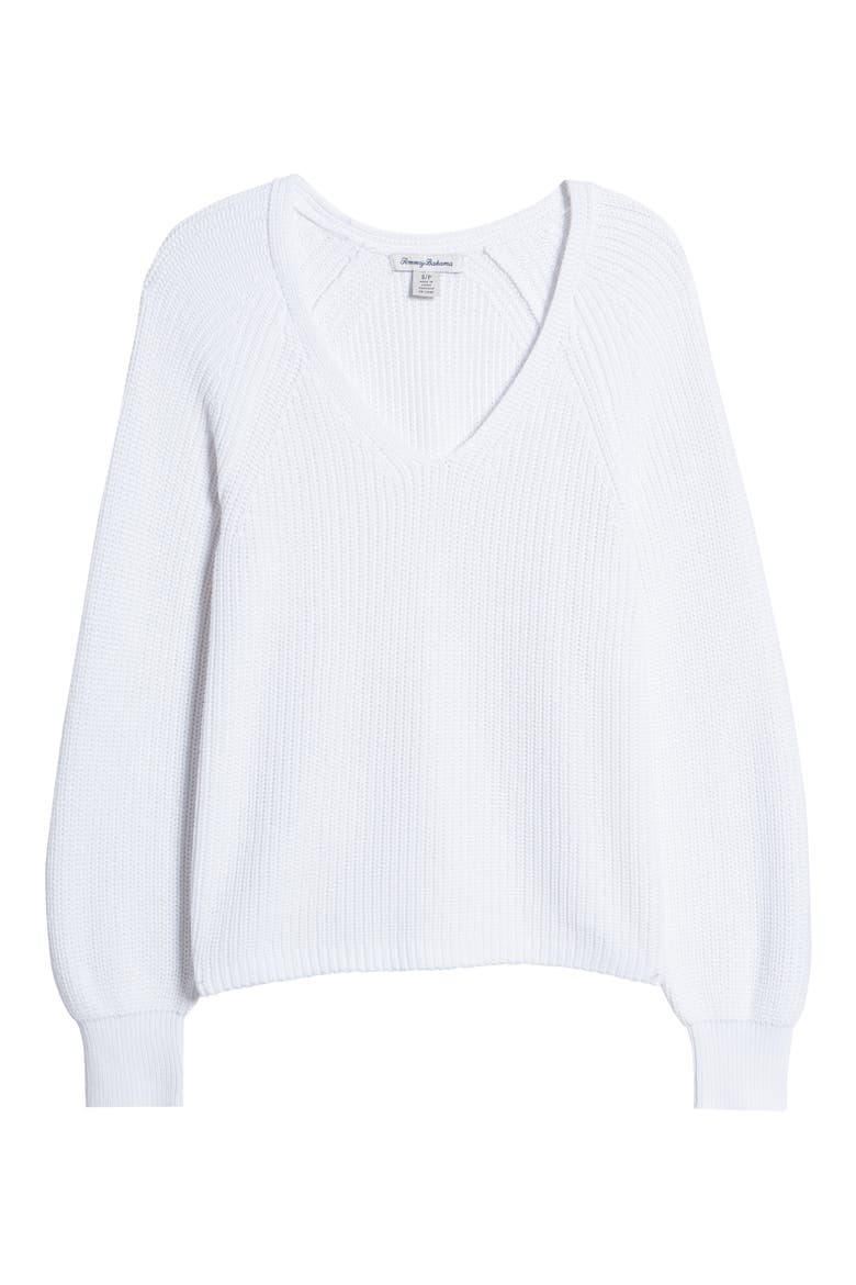 Belle Haven Pima Cotton Blend Sweater, Alternate, color, WHITE