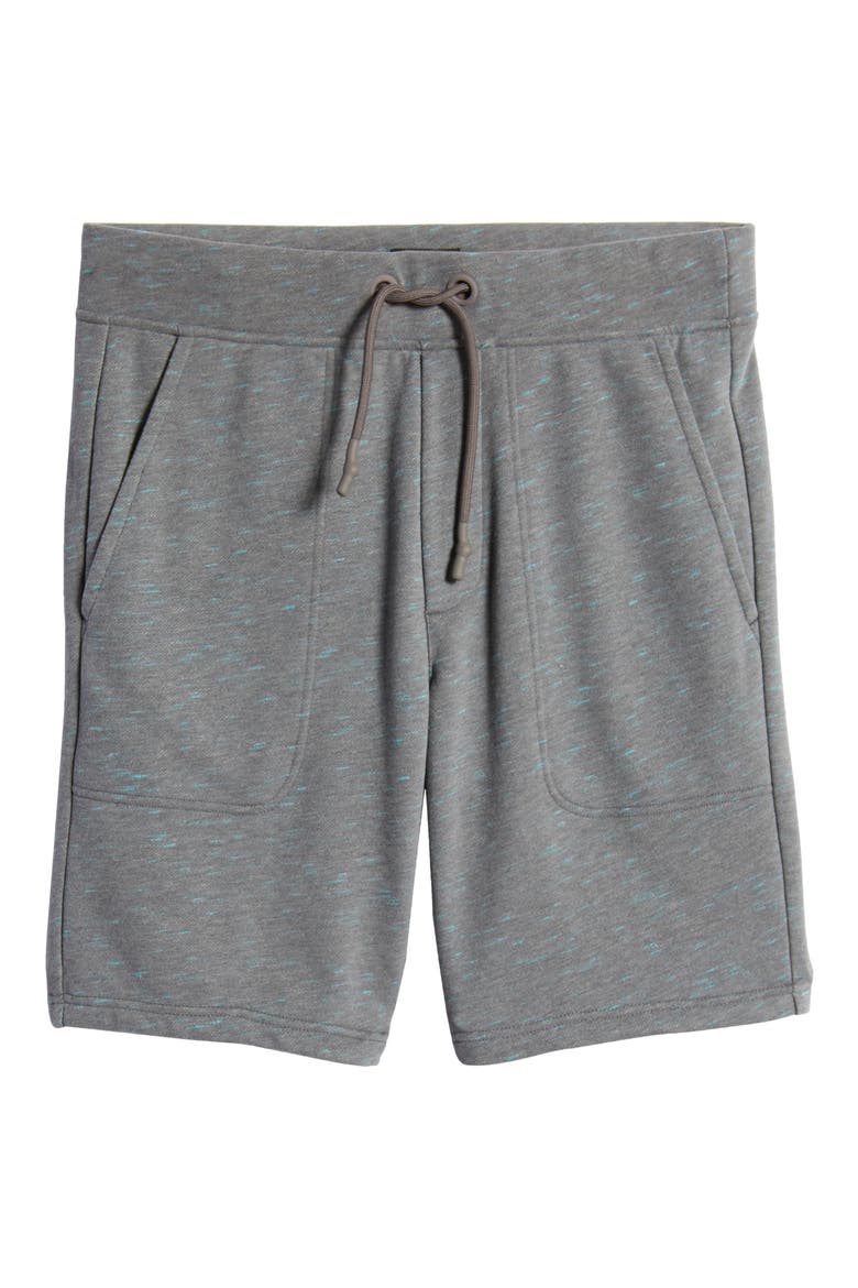 Ernie Mélange Sweat Shorts, Alternate, color, GREY NEON MELANGE