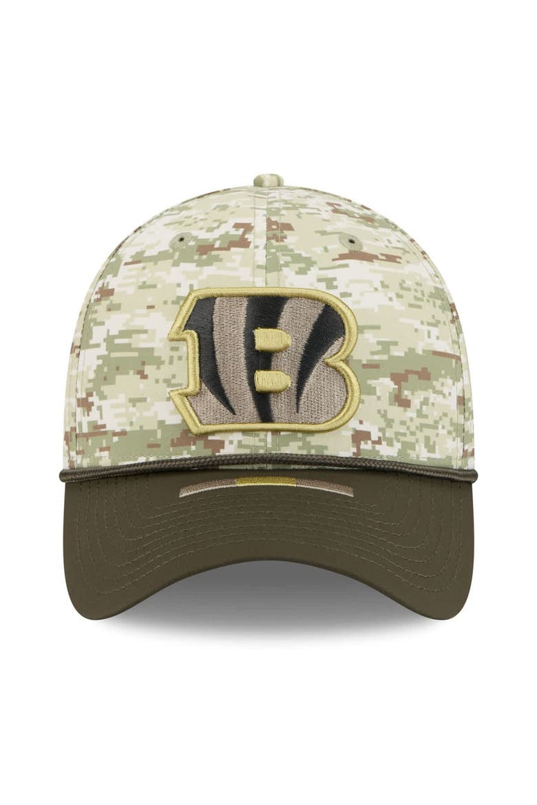 Men's New Era  Camo Cincinnati Bengals 2025 Salute to Service 39THIRTY Flex Hat, Alternate, color, Camo