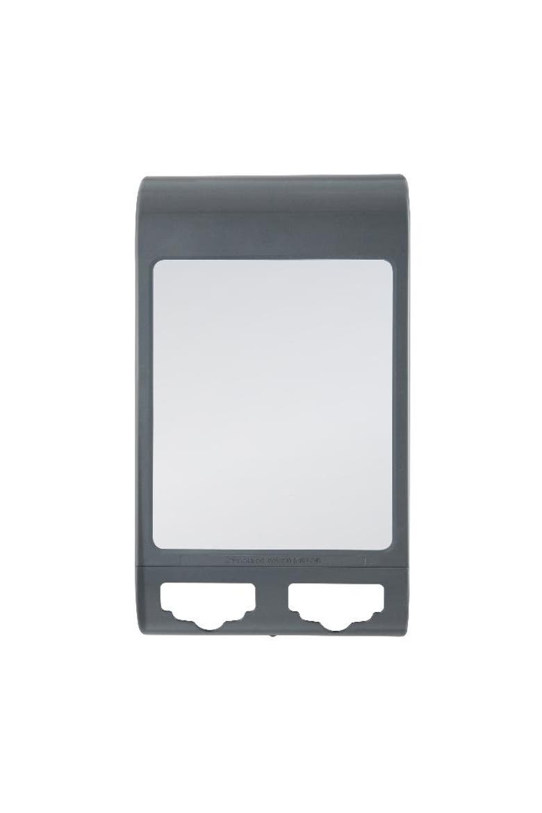 Fogless Shower Mirror with Razor Holder & Squeegee, Main, color, Gray