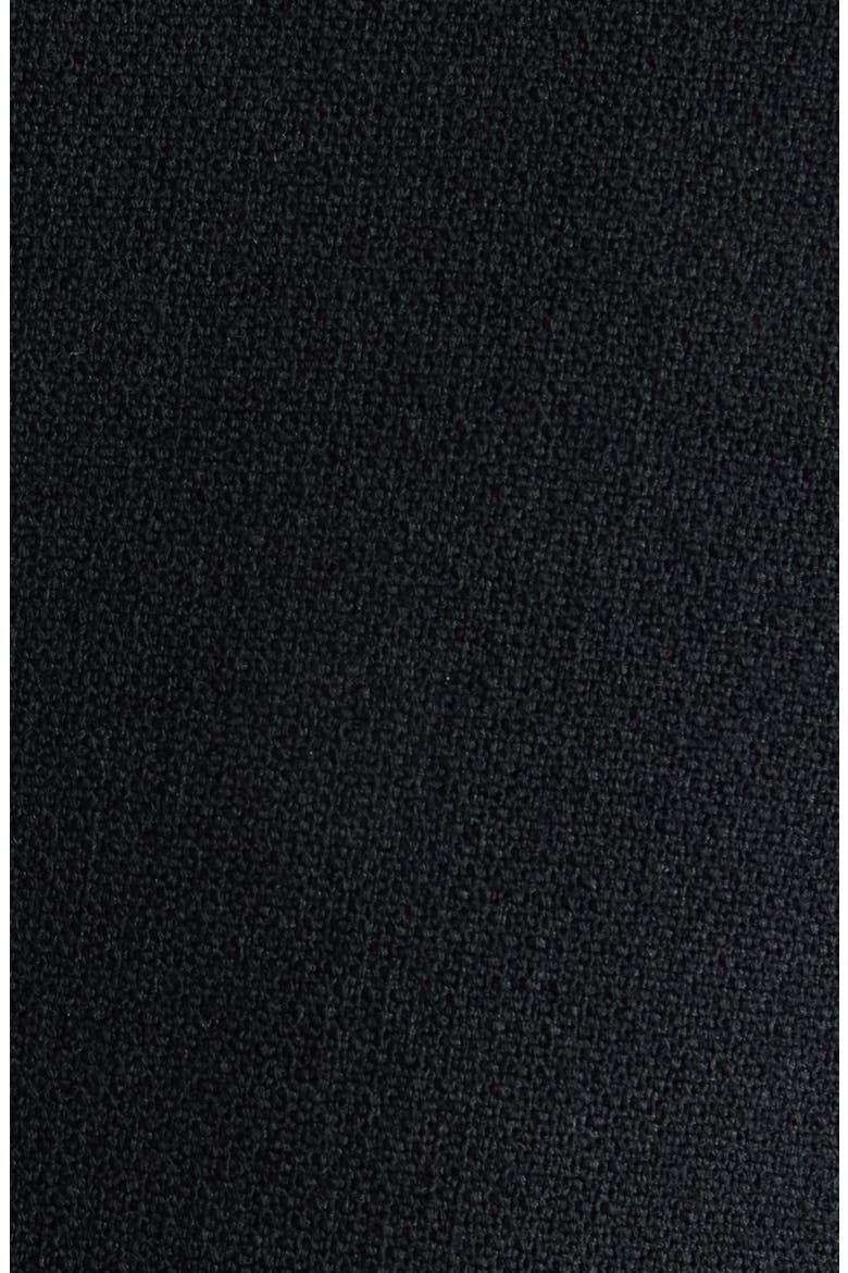 Raw Edge Wool Blend Crepe Sheath Dress, Alternate, color, BLACK