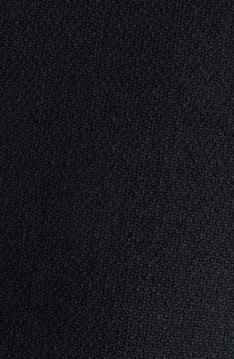 Givenchy Raw Edge Wool Blend Crepe Sheath Dress, Alternate, color, Black