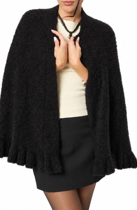 Plush Capelet Pomcho