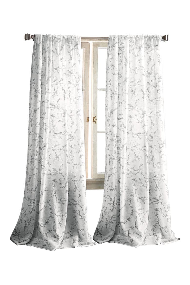 Promenade Set of 2 Curtain Panels, Main, color, PEWTER