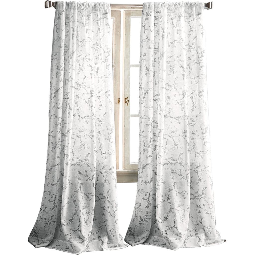 Dkny Promenade Set Of 2 Curtain Panels In Pewter