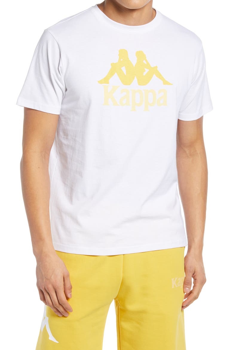 Kappa Authentic Estessi Graphic Tee, Main, color, WHITE / ORANGE / YELLOW