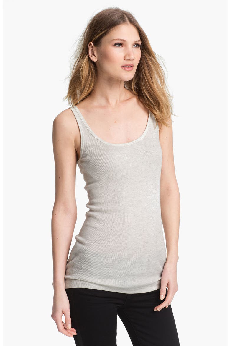 'Favorite' Tank, Main, color, HEATHER WHITE