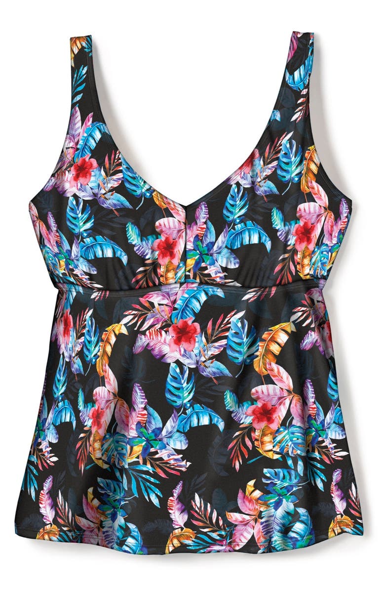 Swim 365 Flowy Tankini Top, Alternate, color, Cabana Glow Tropical