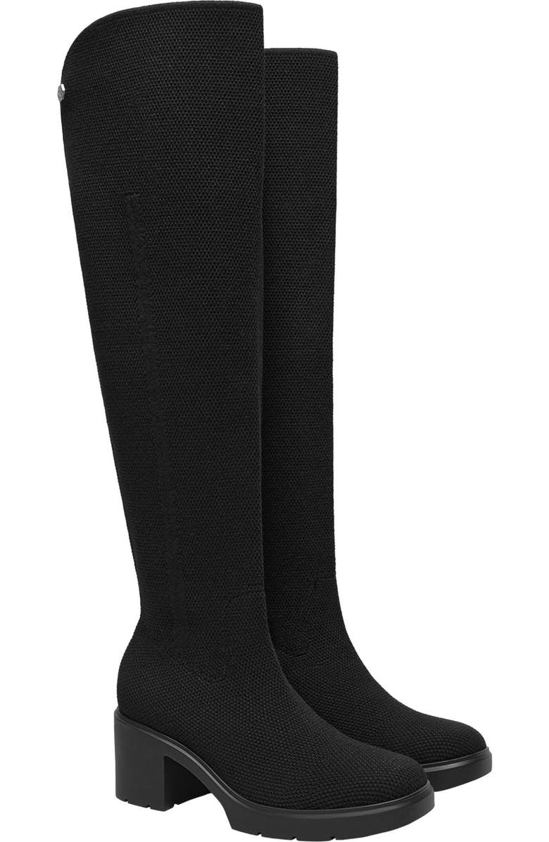 VIVAIA Fold-Over Square-Toe Knee-High Boots, Main, color, Black