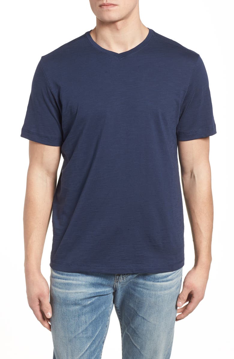 Tommy Bahama Portside Palms V-Neck T-Shirt, Main, color, Maritime