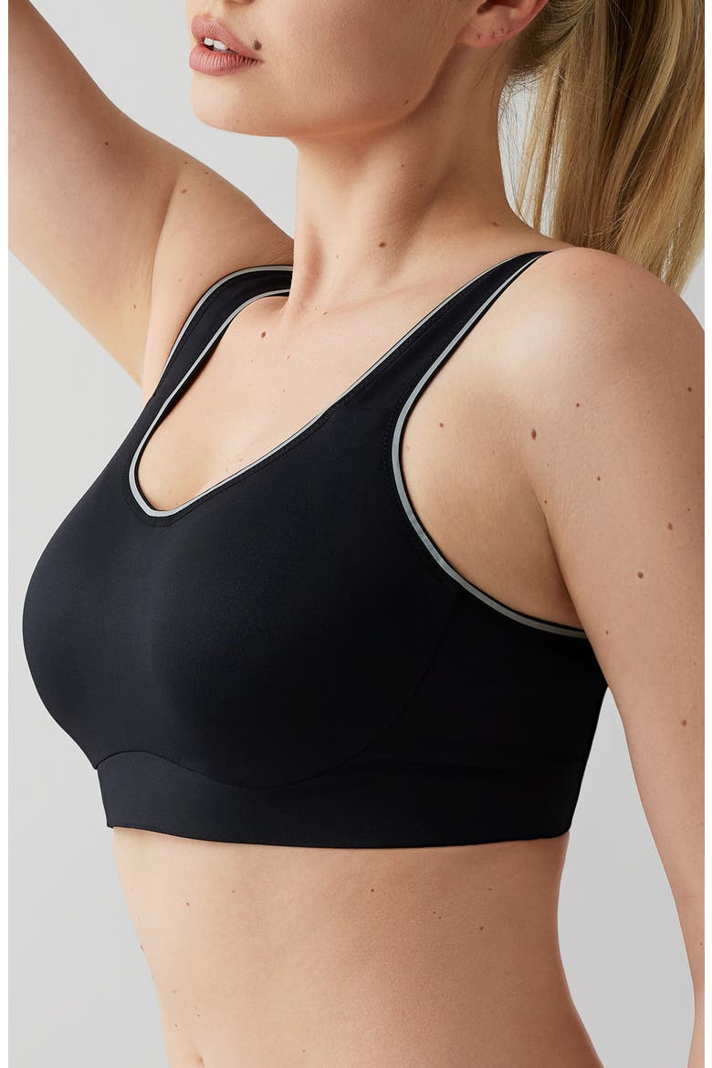 Sydney Underwire High Impact Sports Bra, Alternate, color, BLACK
