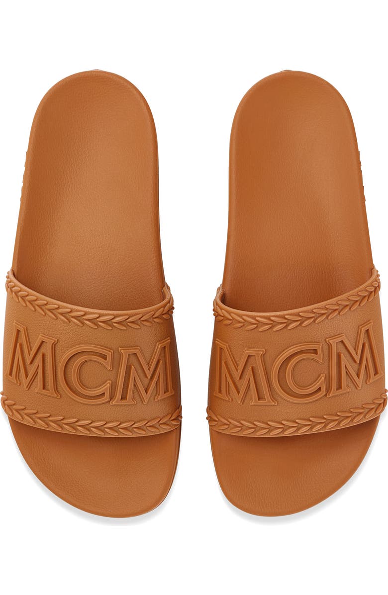 MCM Logo Slide Sandal, Alternate, color,