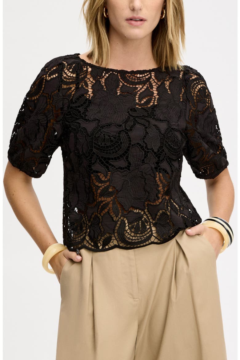 Lace Top, Main, color, TRUE BLACK