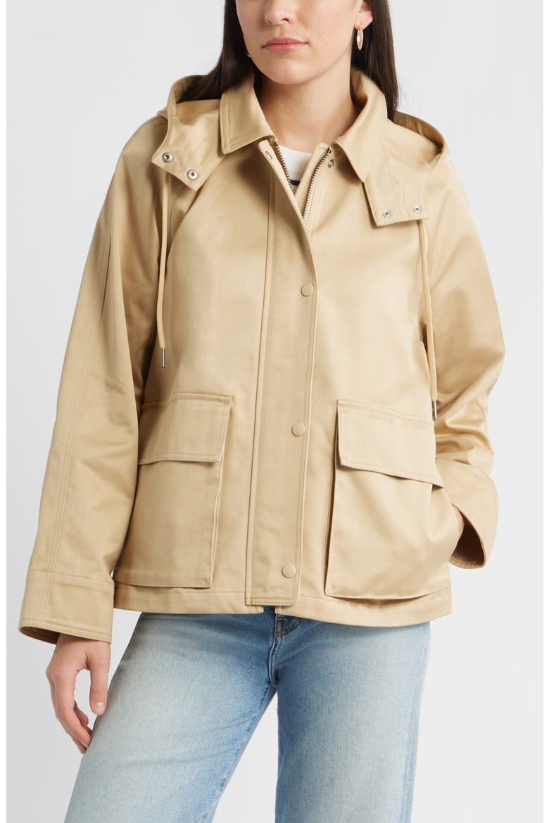 Cotton Parka with Removable Hood, Alternate, color, TAN SHORE