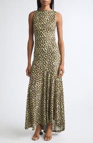 Siedrés Fens Open Back Velvet Devoré Maxi Dress