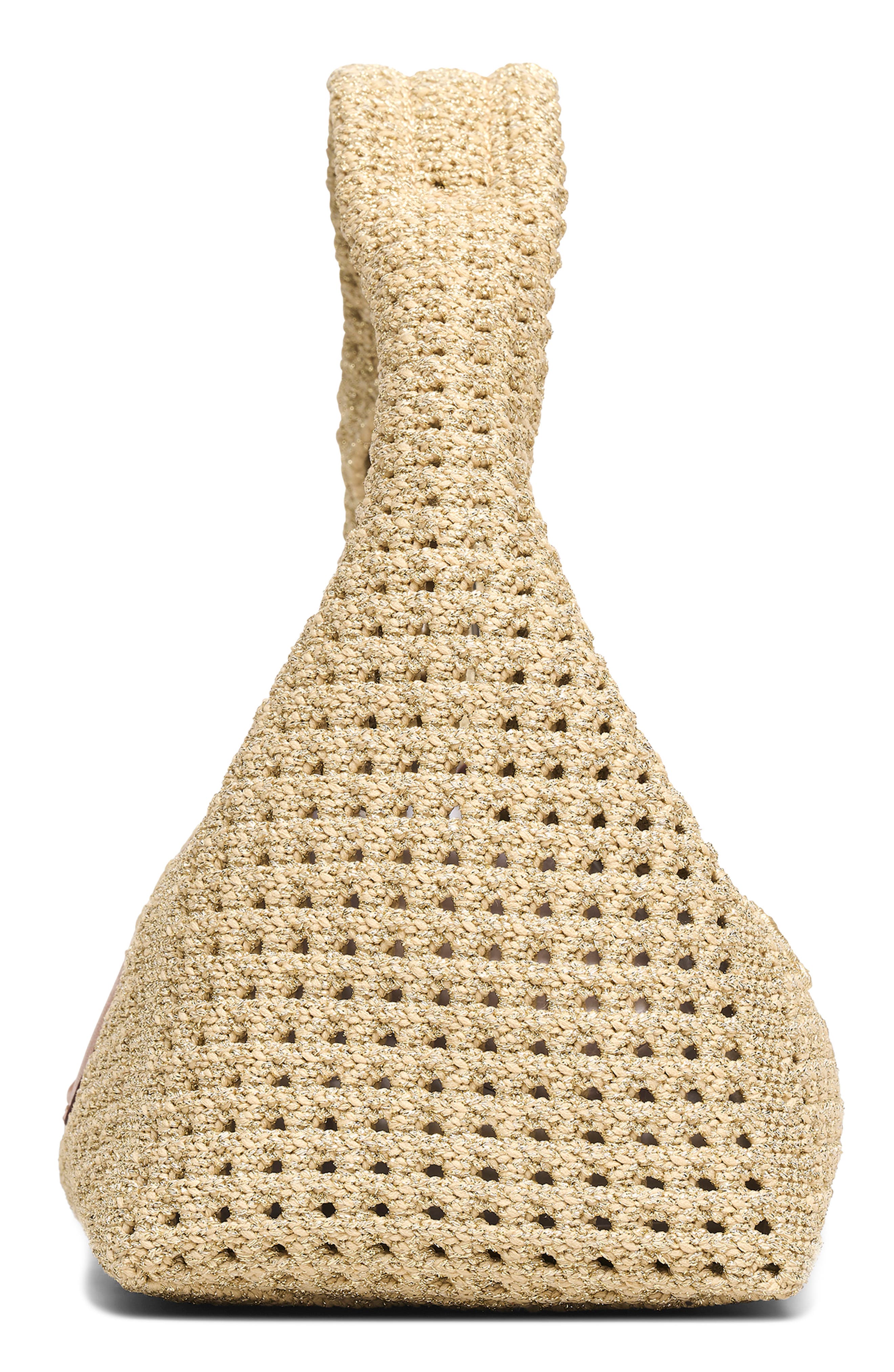 Marc Jacobs The Mini Raffia Sack Bag, Alternate, color, Champagne