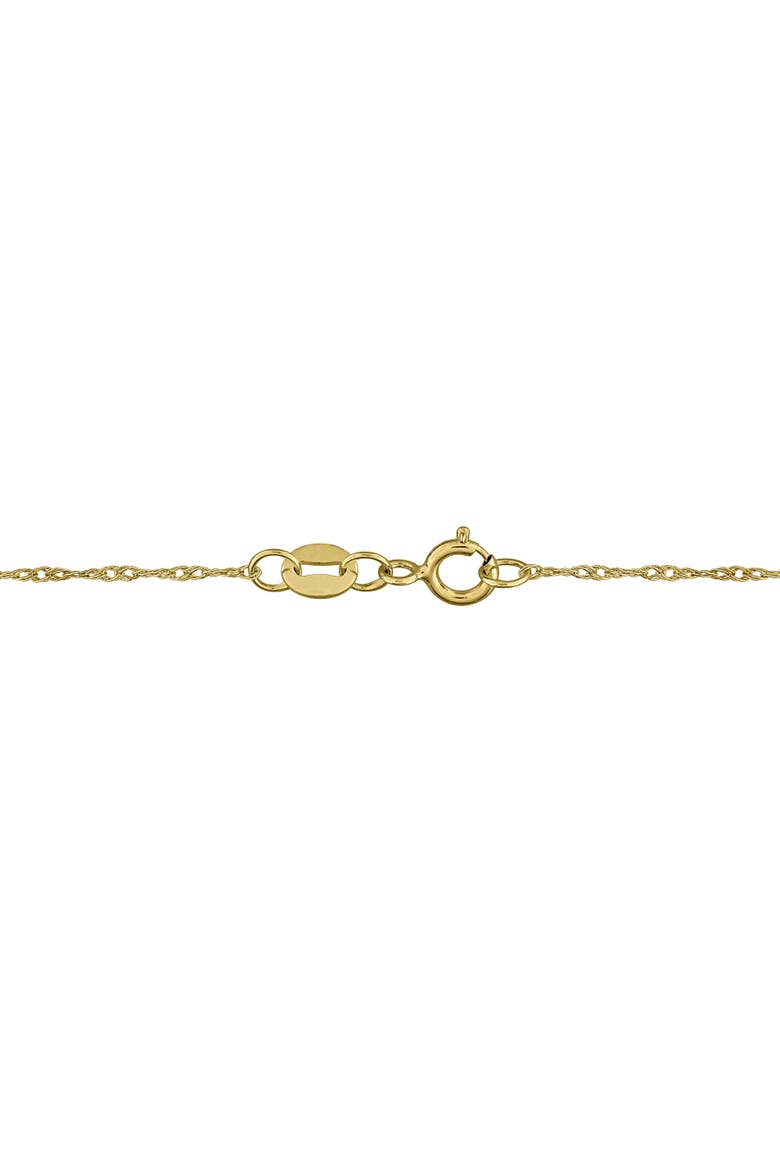 Cultured Pearl & Lab-Grown Diamond Necklace 10k, Alternate, color, Pearl