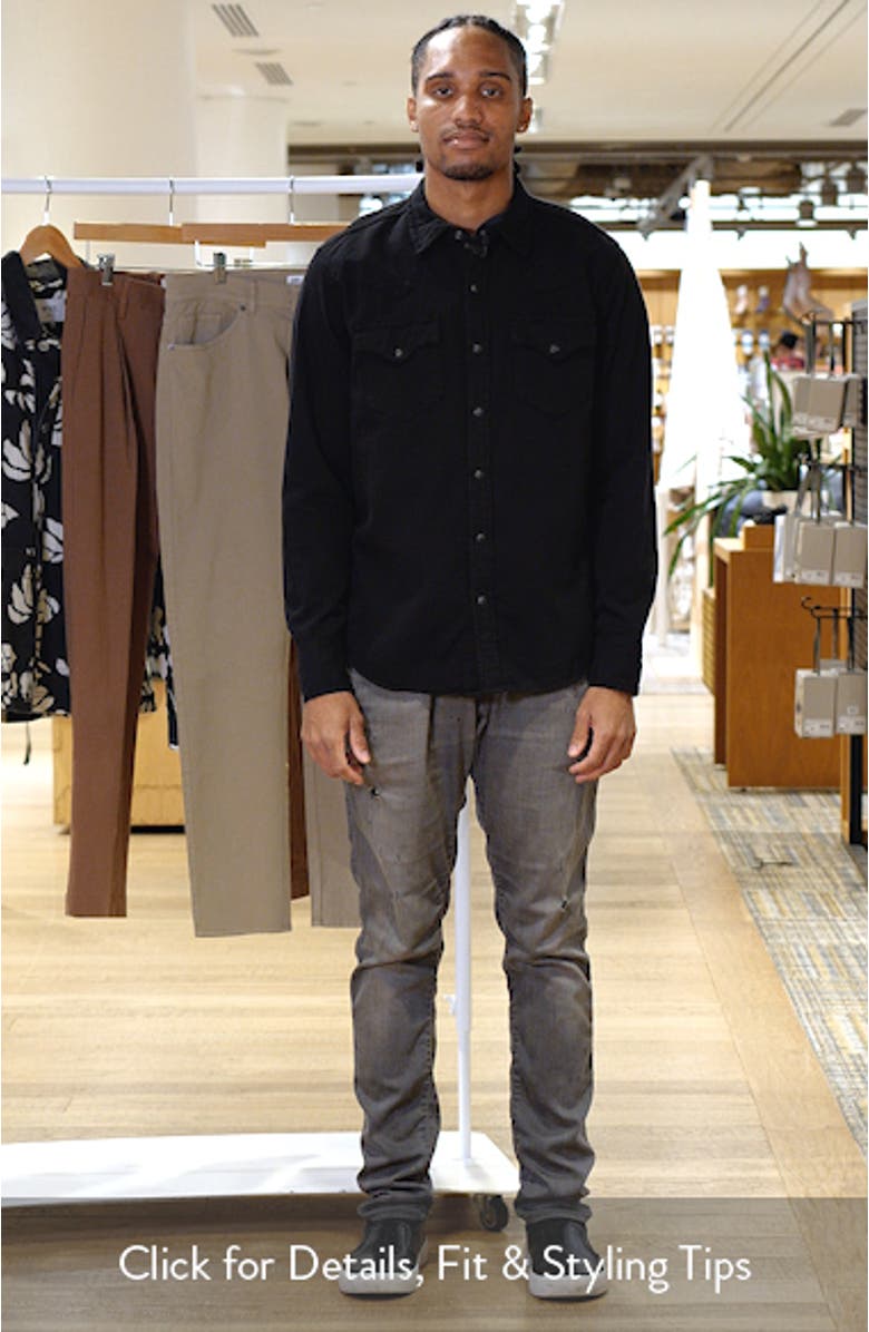 Snap Front Denim Button-Up Shirt, sales video thumbnail