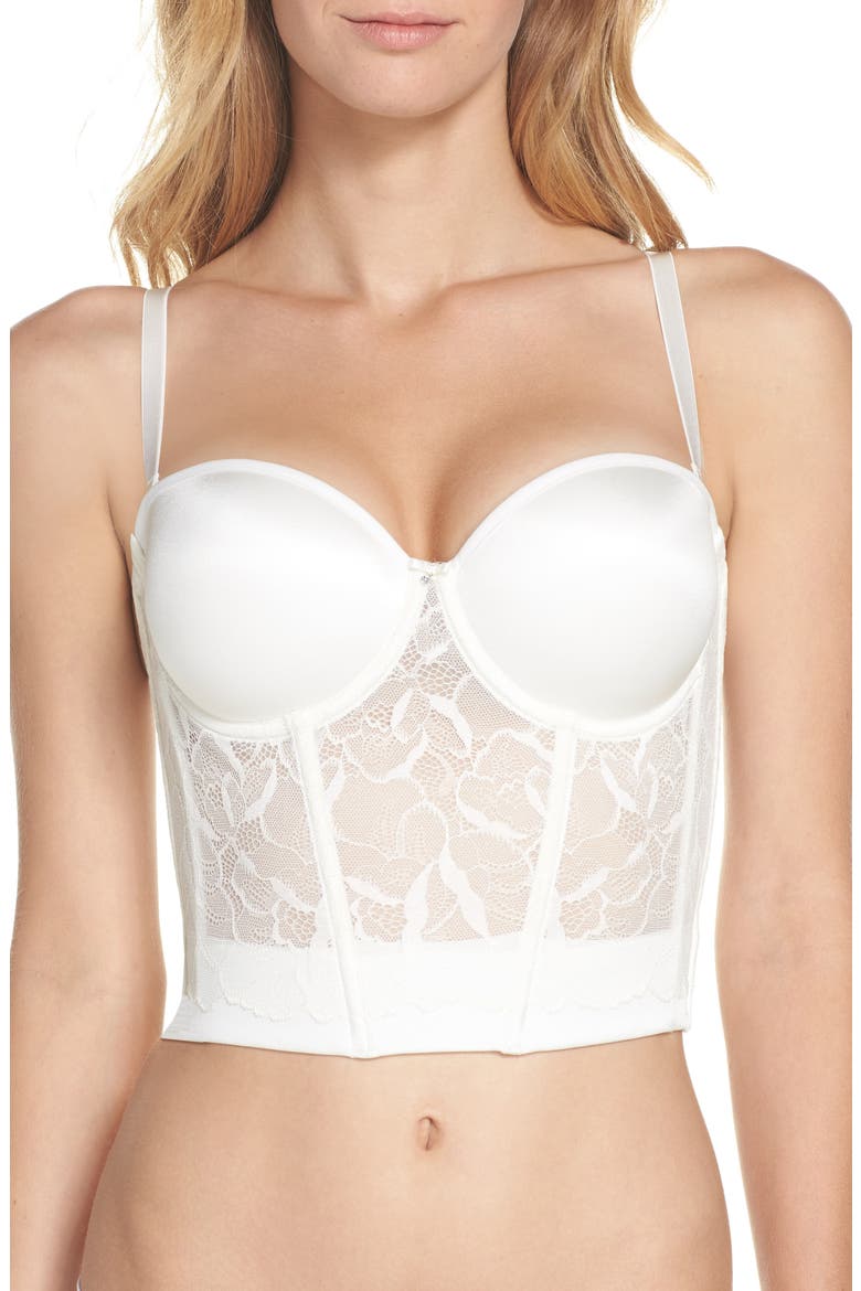 Sensuelle Convertible Underwire Bustier, Alternate, color, IVORY